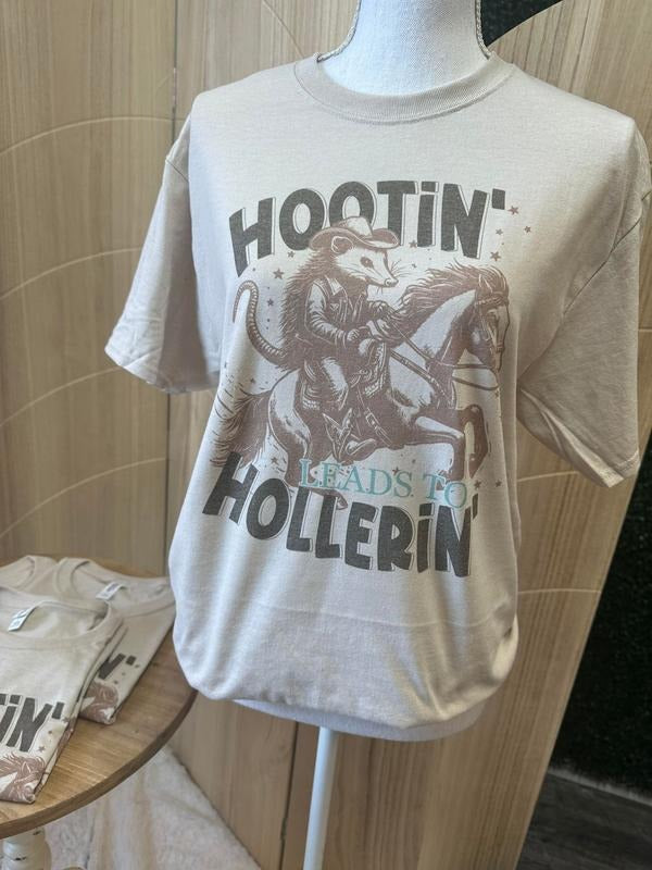Hootin Leads to Hollerin - Horse Tee - Country Shirt - Funny Graphic Tee Hoodie, Sweatshirt | GrindPrints.com