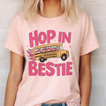 Hop In Bestie Struggle Bus Tee Funny Mental Health Struggle Buss Hop In Tshirt Girly Mental Health T-Shirt Hop In The...