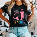Hoppy Teacher Easter T-Shirt, Easter Teacher Shirt, Teacher Bunny Tee, Easter Gift Tee For Teachers, Teacher Appreciation...
