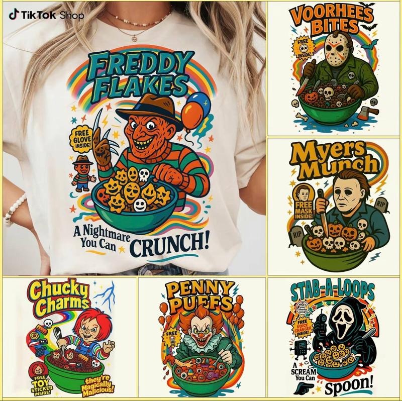 Horror Character Tee, Funny Halloween T-Shirt, Horror Halloween Movie Shirt Hoodie, Sweatshirt | GrindPrints.com