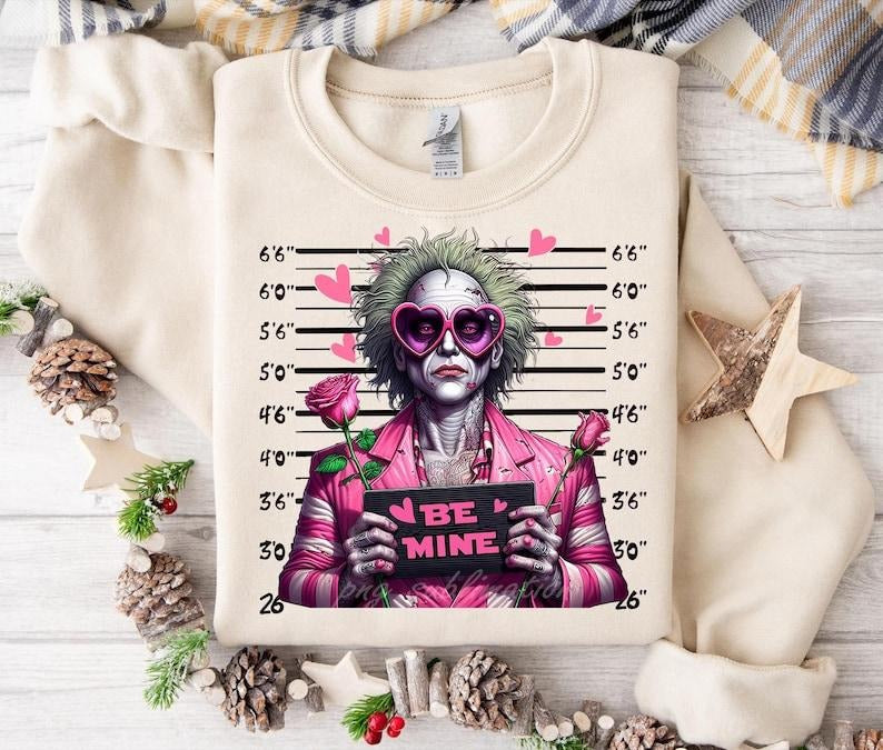 Horror Characters Valentine T-Shirt , Pink Horror Valentine Shirt, Scary Movie Valentine Shirt, Valentine's Day Shirt...