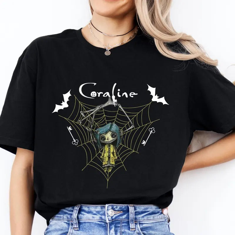 Horror Coraline Movie TShirt, Coraline other mother T-Shirt, wybie, other world sweatshirt, Best For Coraline Movie,...