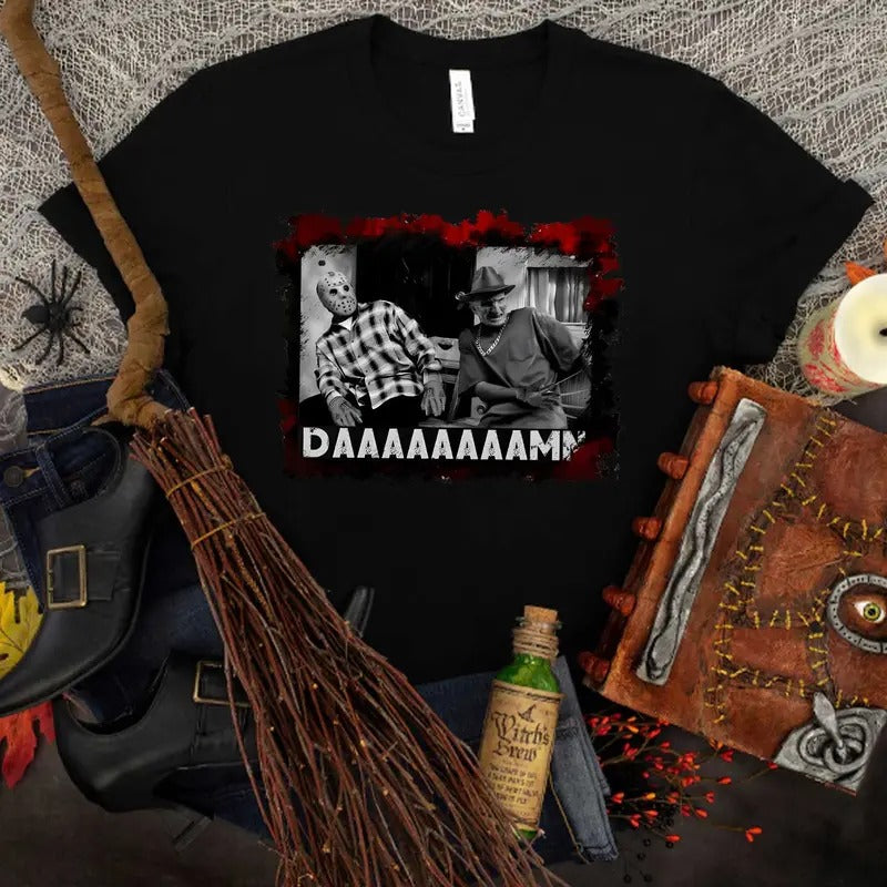 Horror DAAM Shirt, Hallowen Shirt,  Cute Fall Shirt, Spooky Season Hoodie, Sweatshirt | GrindPrints.com