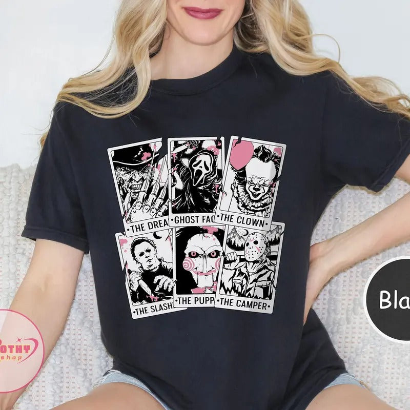 Horror Movie Characters, Horror Movie Characters Picture, Horror Characters Shirt, Horror Fan Shirt, Horror Lover Shirt...