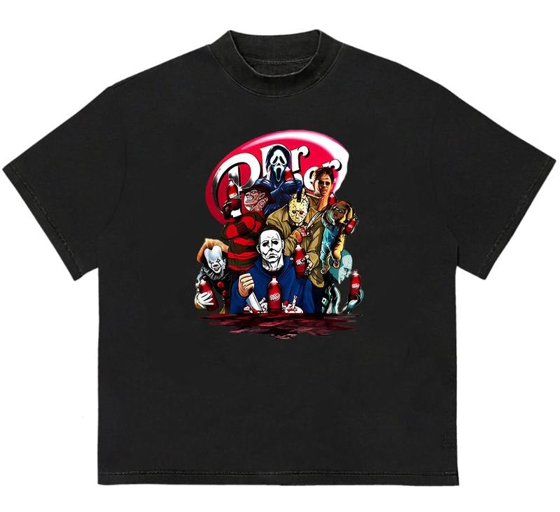 Horror character movie DrPeepper T-Shirt Stylish Gift for Her Soft Cotton Fabric Hoodie, Sweatshirt | GrindPrints.com