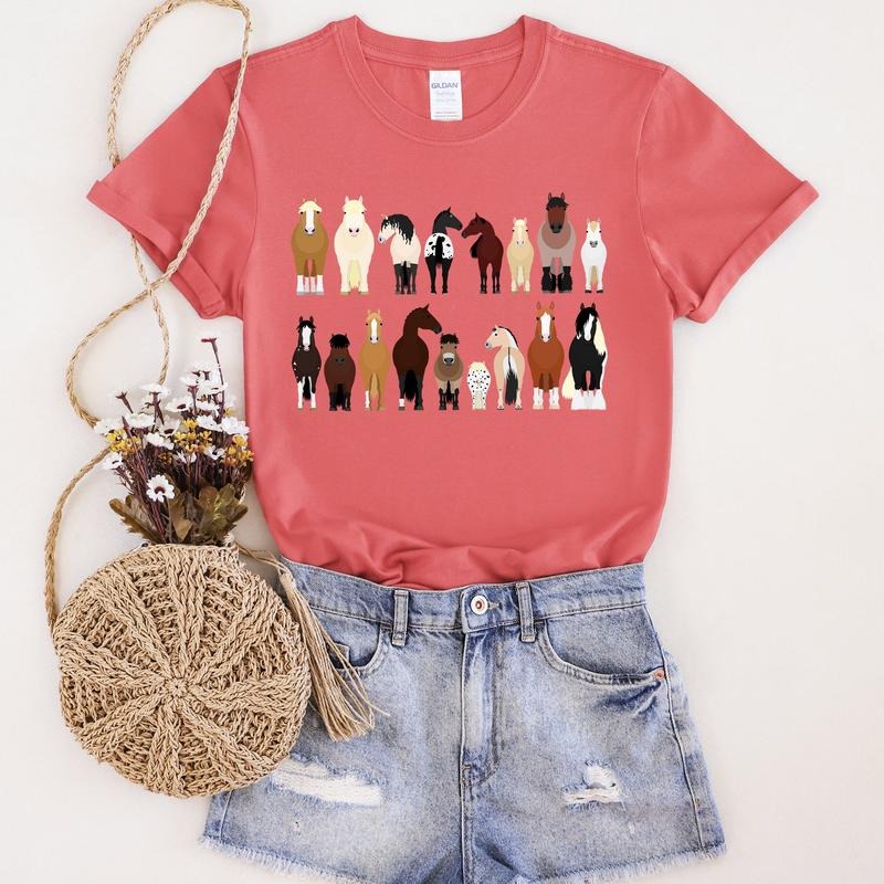 Horse Lovers Super Soft Tees, Farm Animal Shirts, Illustration, Breeds Hoodie, Sweatshirt | GrindPrints.com