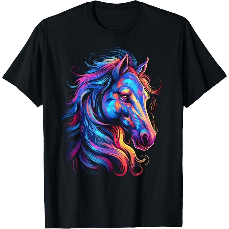 Horse Shirt For Women Teen Girls Beautiful Horse Graphic T-Shirt made in usa Hoodie, Sweatshirt | GrindPrints.com