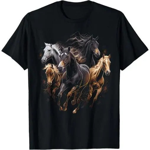 Horses Collage Horse Lover Graphic for Men Women Boys Girls T-Shirt Made in USAstyle{n002}2 Hoodie, Sweatshirt