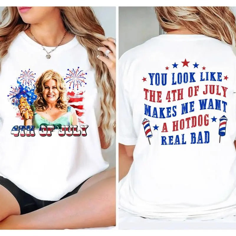 Hot Dog Lover Shirts You Like 4th July Makes Me Want Hot Dog Real Bad Shirt Independence Day T-Shirts, Hoodie, Sweatshirt