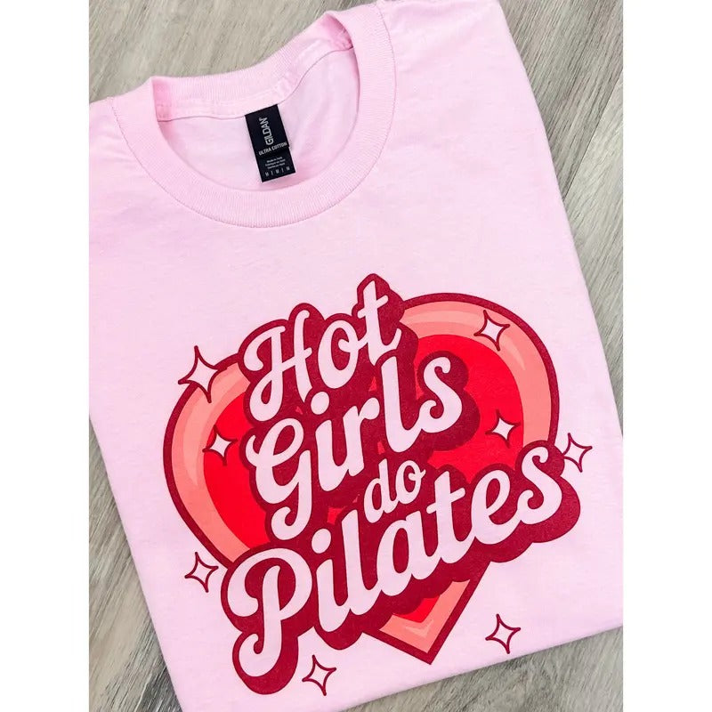 Hot Girls Do Pilates Graphic Top T-Shirts, Hoodie, Sweatshirt | GrindPrints.com