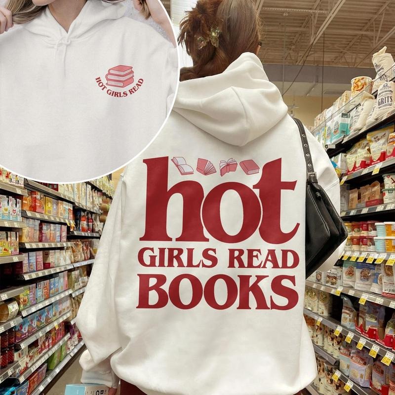 Hot Girls Read Book Sweatshirt, Born To Read Bookish Crewneck, Bookish Shirt For Her, Funny Reader Shirt, Gift For Book...