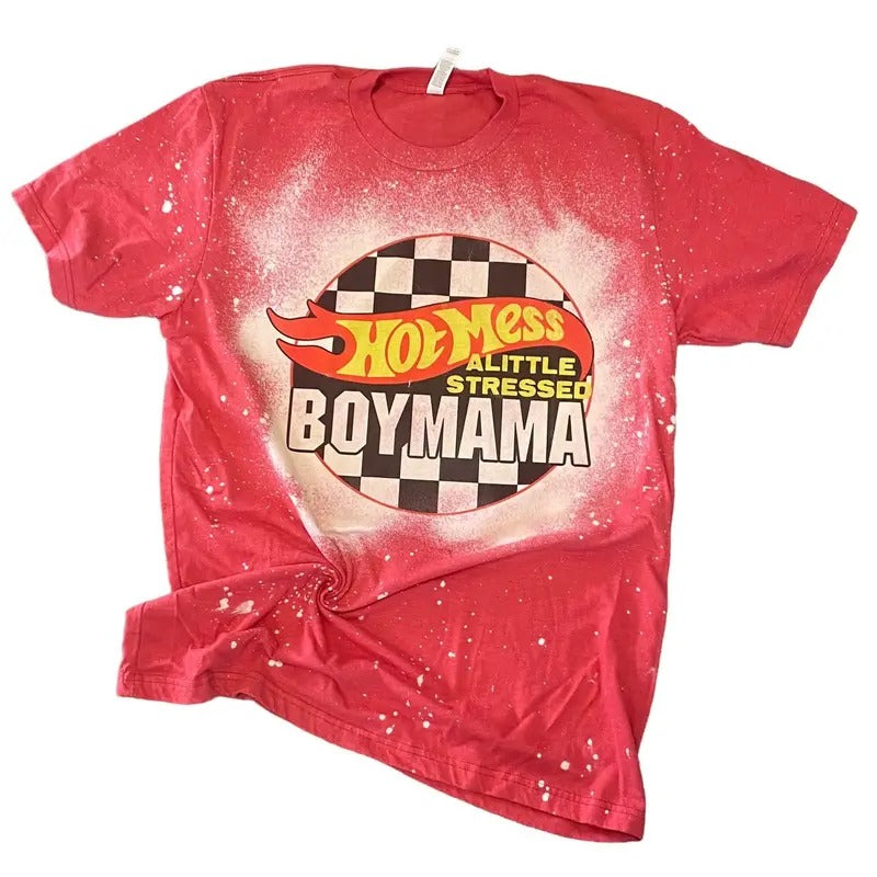 Hot Mess Little Stressed Boy Mama Shirt Hoodie, Sweatshirt | GrindPrints.com