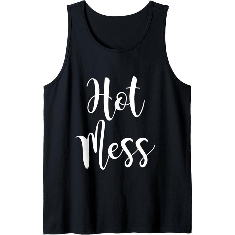 Hot Mess Tank Top | Cute Funny Hot Mess Women Tank Top MADE IN USA T-Shirts, Hoodie, Sweatshirt | GrindPrints.com