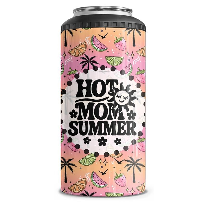 Hot Mom Summer Can Cooler Tumbler Combo T-Shirts, Hoodie, Sweatshirt | GrindPrints.com
