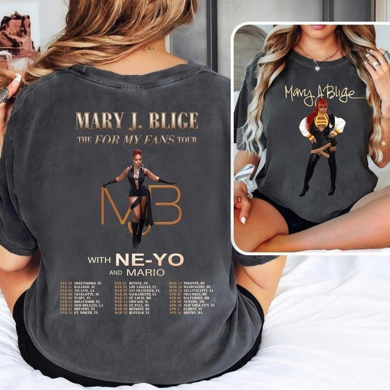 Hot Music Shirt #MaryJBlige Graphic Shirt, #MaryJBlige The For My Fans Tour 2025 Sweatshirt, #MaryJBlige Fan Gift,...