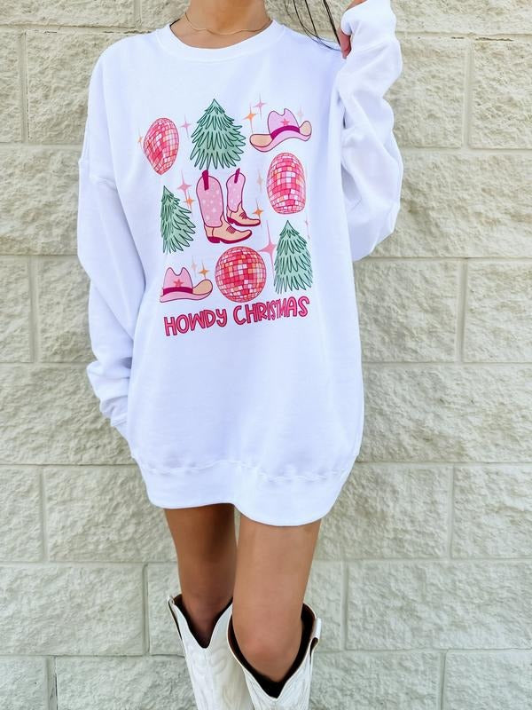 Howdy Christmas Graphic Top T-Shirts, Hoodie, Sweatshirt | GrindPrints.com
