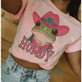 Howdy Cowgirl Frog Sweatshirt, vintage crewneck sweatshirts, western outfit women, cowgirl outfits, western clothing...