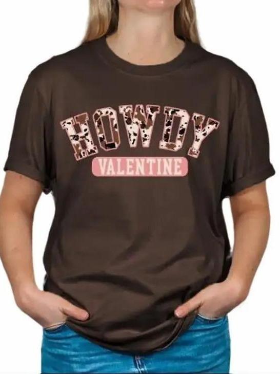 Howdy Valentine Cowprint T-shirt Hoodie, Sweatshirt | GrindPrints.com