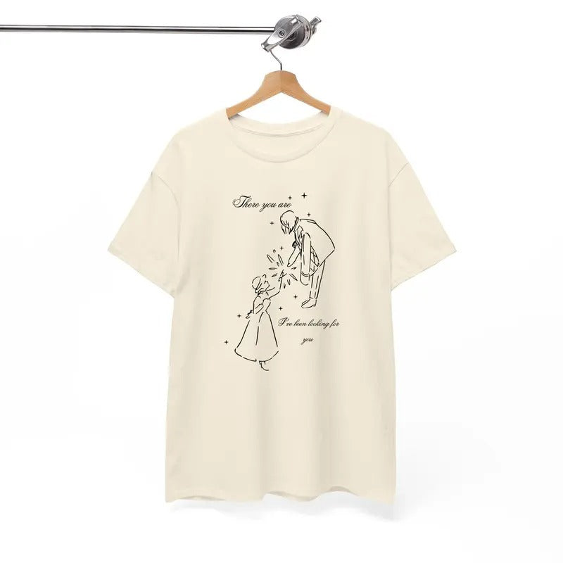 Howl And Sophie Calcifer Anime T-Shirt, Howls Moving Castle Tee - Cotton Hoodie, Sweatshirt | GrindPrints.com