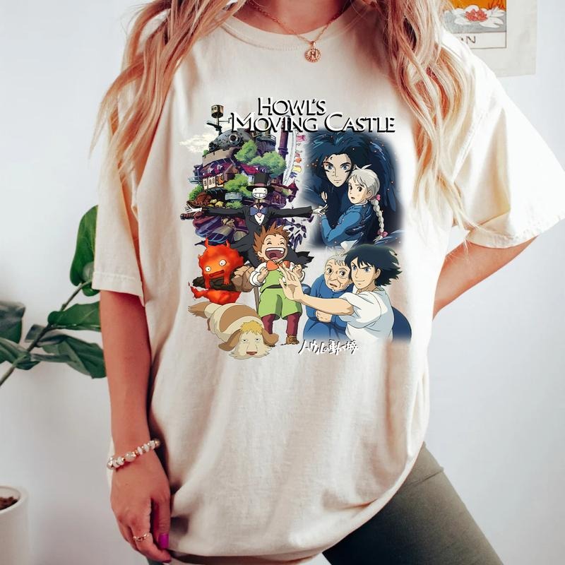 Howl's Moving Castle All Characters T-Shirt, Sweatshirt, Hoodie | GrindPrints.com