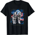 Howling Wolves American Flag Wolf Wilderness Nature T-Shirt Made in USA Hoodie, Sweatshirt | GrindPrints.com