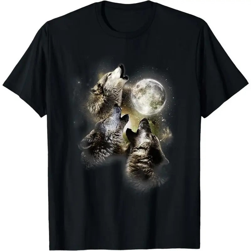 Howling in the moon, wolves, animal, wolf T-Shirt Hoodie, Sweatshirt | GrindPrints.com