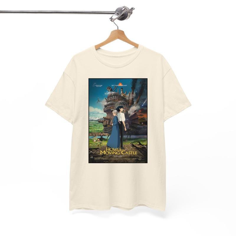 Howls Moving Castle Tshirt, Happy 20th Aniversary, Howl And Sophie, Calcifer, Anime Hoodie, Sweatshirt | GrindPrints.com