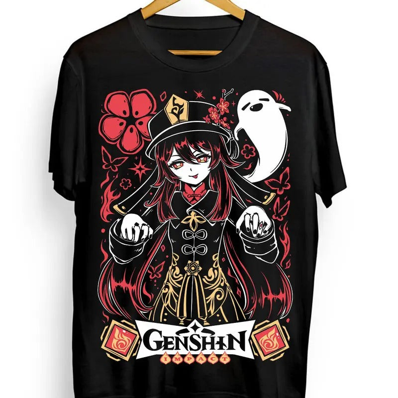 Hu Tao T-Shirt S-4XL Genshin Impact gorou,Anime,Manga,Graphic Tee Tshirt S-4XL Hoodie, Sweatshirt | GrindPrints.com