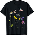Hummingbird and Flowers T-Shirt | Unisex Cotton Tee Gift, Crewneck, Short Sleeve Hoodie, Sweatshirt | GrindPrints.com