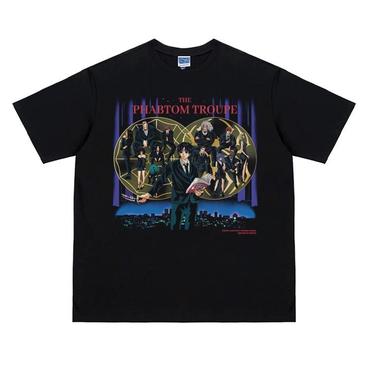 Hunter x Hunter "Phantom Troupe" Vintage Oversized Tee Anime T-shirt 100% Cotton Original Design Men's Top for Fans DTG...