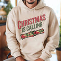 Hunting Christmas Camo Duck Call Unisex Hoodie, Christmas is Calling Hunting Apparel, Hunting Christmas Sweatshirt, Xmas...