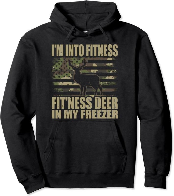 Hunting I'm Into Fitness Fit'ness Deer In My Freezer Hoodie | Unisex Hooded Sweatshirt | FAST SHIPPING T-Shirts
