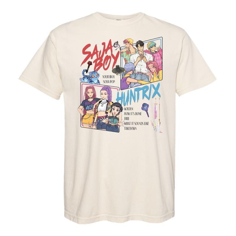 Huntrix Demon Hunters Shirt Comfort Colors, Huntrix Girls,Saja Boy, Mira Rumi Joey Comfort Colors, Demon Hunter Merch,...