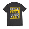Husband DADDY Protector Hero Father's Day T-Shirt Casual Classic Hoodie, Sweatshirt | GrindPrints.com