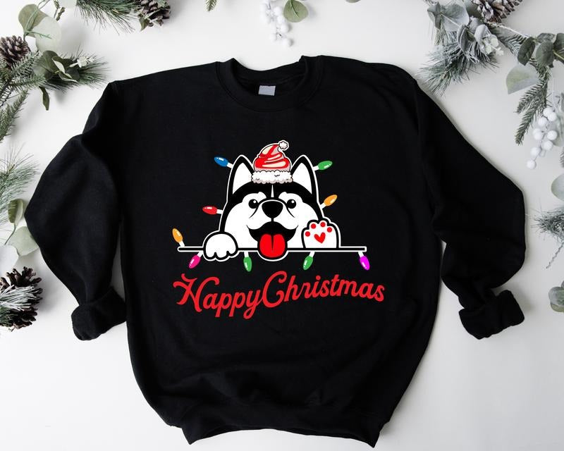 Husky Happy Dog Dog Lover Pet Owner Long Sleeve Light T-Shirts, Hoodie, Sweatshirt