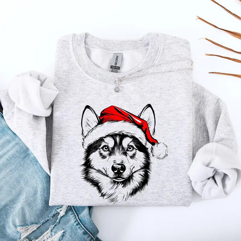 Husky, Dog Lover Apparel, Pet, Dog Breed, Cute Sweatshirt, Crew Neck, Women's, Crewneck T-Shirts, Hoodie | GrindPrints.com