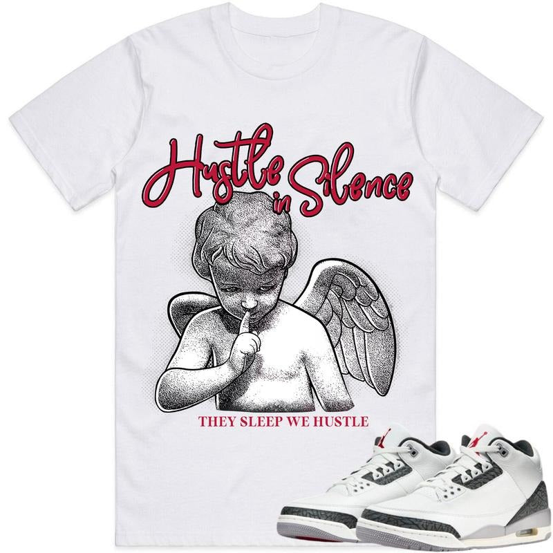 Hustle Silence 3 Cement Grey Shirt Shirt Match Sneaker Rap Match Sneaker Cotton T-Shirts, Hoodie, Sweatshirt
