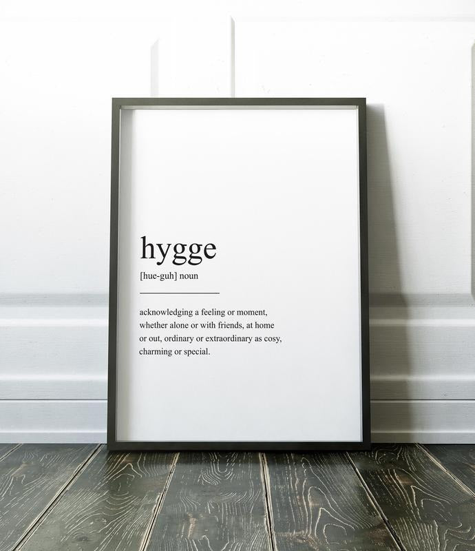 Hygge Definition, Wall Art, Definition Print, Hygge Print, Home Definition, Wall Art Print, Minimalist Print, Home Print...