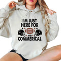 I Am Just Here For The Snacks Shirt, Football Game Day Tee, Super Sunday Half Time Tshirt, Funny Football Hoodie, Unisex...