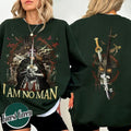I Am No Man Sweatshirt, Fantasy Dragon Bookish Shirt, Fantasy Merch Shirt, Fantasy Book Lover Shirt, Book Gift Hoodie