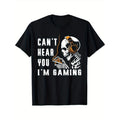 I Can't Hear You I'm Gaming, Skeleton Gamer Halloween Day T-Shirt made in usa Hoodie, Sweatshirt | GrindPrints.com