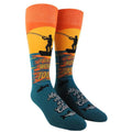 I Cant Work Today My Arm Is In A Cast Socks Funny Fishing Novelty Funky Saying (Multi) - Mens (9-11) Funny Graphic Socks...
