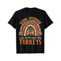 I Care For The Cutest Turkeys Thanksgiving School Custodian, 100% Cotton, Halloween Thanksgiving Christmas Gifts for Men...