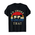 I'D smoke that funny BBQ vintage meat smoker pitmaster gift T-shirt 100% cotton-220g made in usa Hoodie, Sweatshirt
