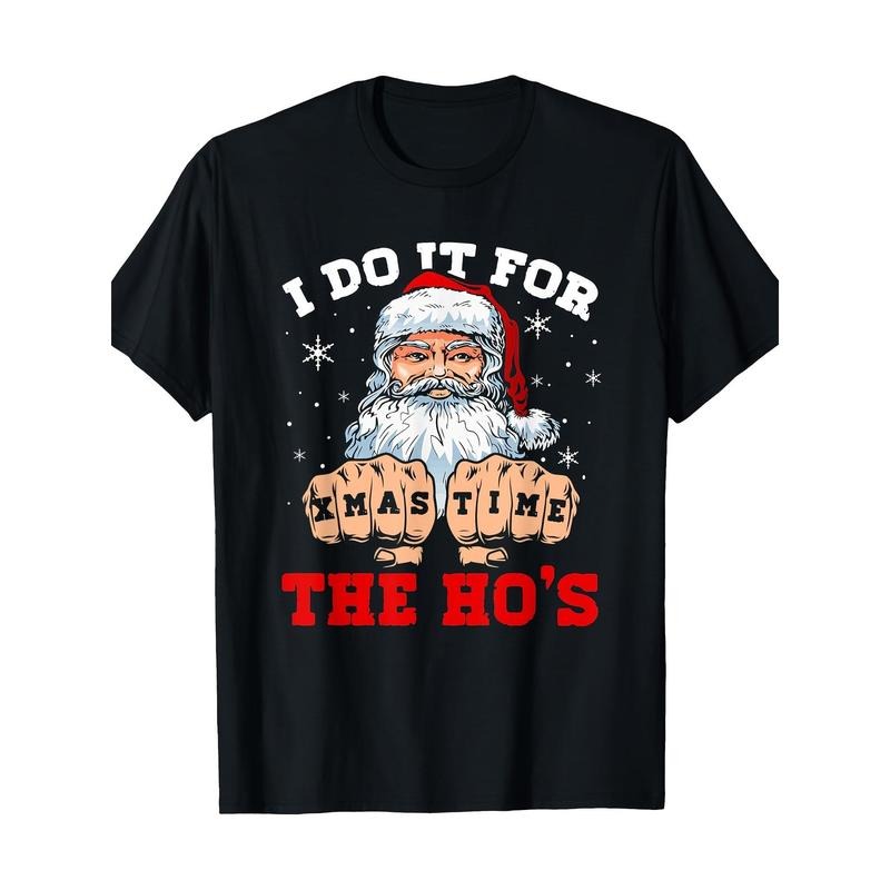 I Do Ho'S Fist Bump Santa Xmas Time 220g Made Usa T-Shirts, Hoodie, Sweatshirt