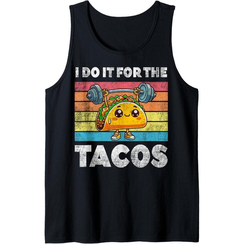 I Do It For The Tacos Mexican Workout Retro Taco Tuesday Tank Top made in usa T-Shirts, Hoodie, Sweatshirt | GrindPrints.com