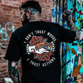 I Don'T Trust Words Back Side Printed Men Designer T-Shirt Sweatshirt Hoodie, Naughty Clothes Men Cotton Menswear,...