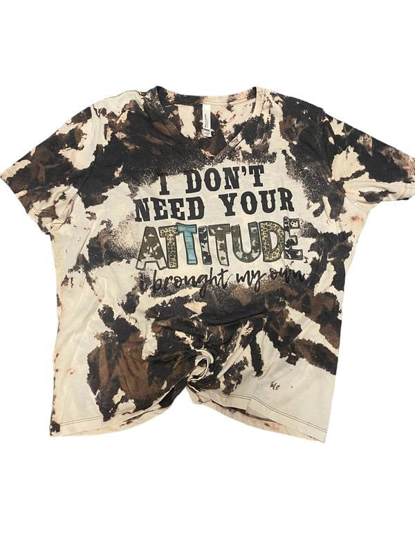 I Don't Need Your Attitude V-Neck Shirt Hoodie, Sweatshirt | GrindPrints.com