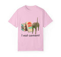 I Eat Cement Cursed Cat Pink Shirt, Funny Meme Shirt, Ironic Shirt, Cat Lover Gift Hoodie, Sweatshirt | GrindPrints.com