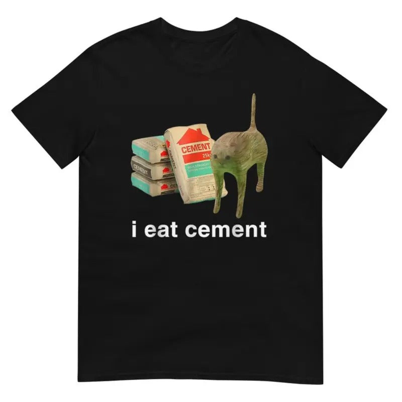 I Eat Cement Cursed Cat Shirt made in usa Hoodie, Sweatshirt | GrindPrints.com